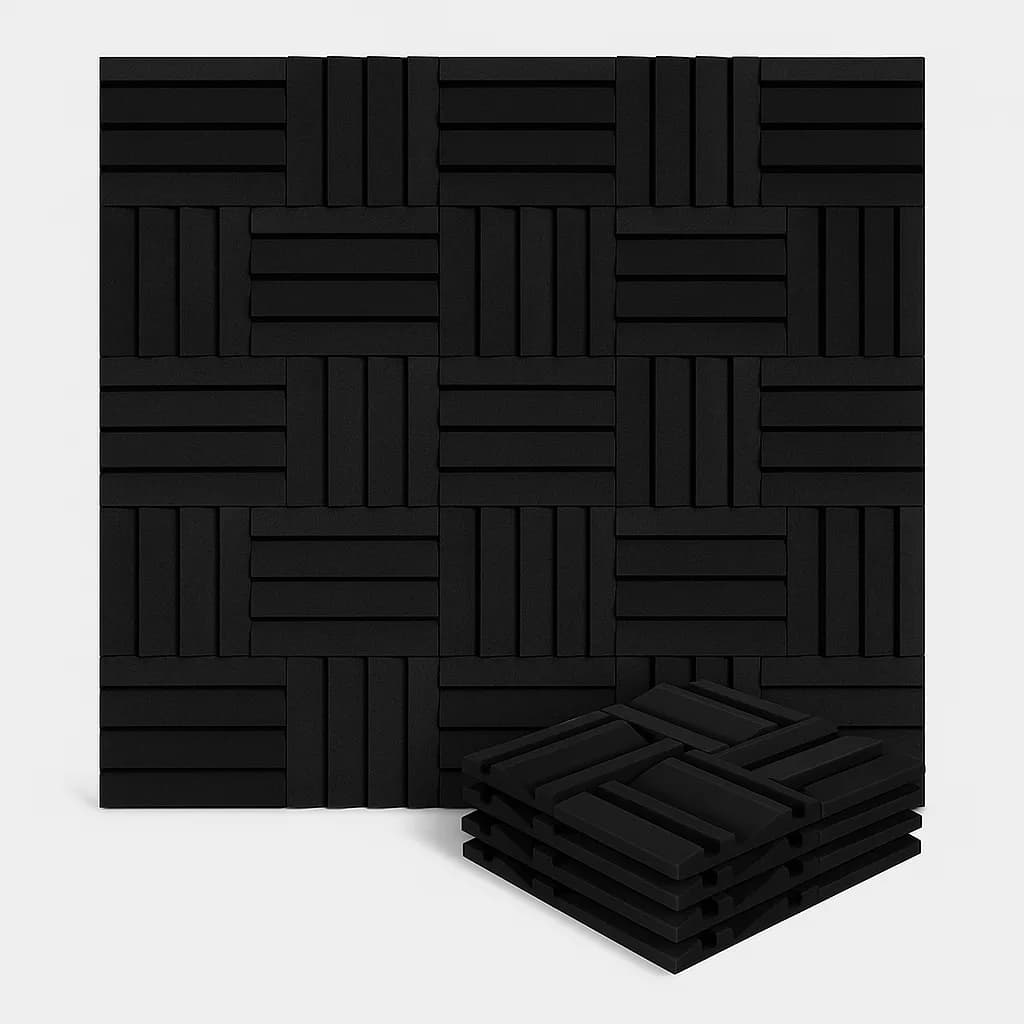 MD55 Acoustic Foam Panels | Charcoal Black | Pack of 32