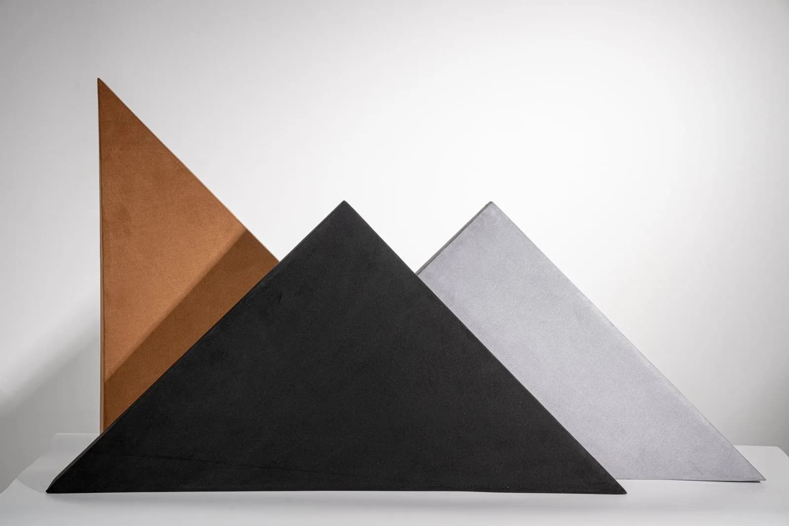 Triangular Absorption Acoustic Fabric Panel – 2 Pcs Pack (Brown)