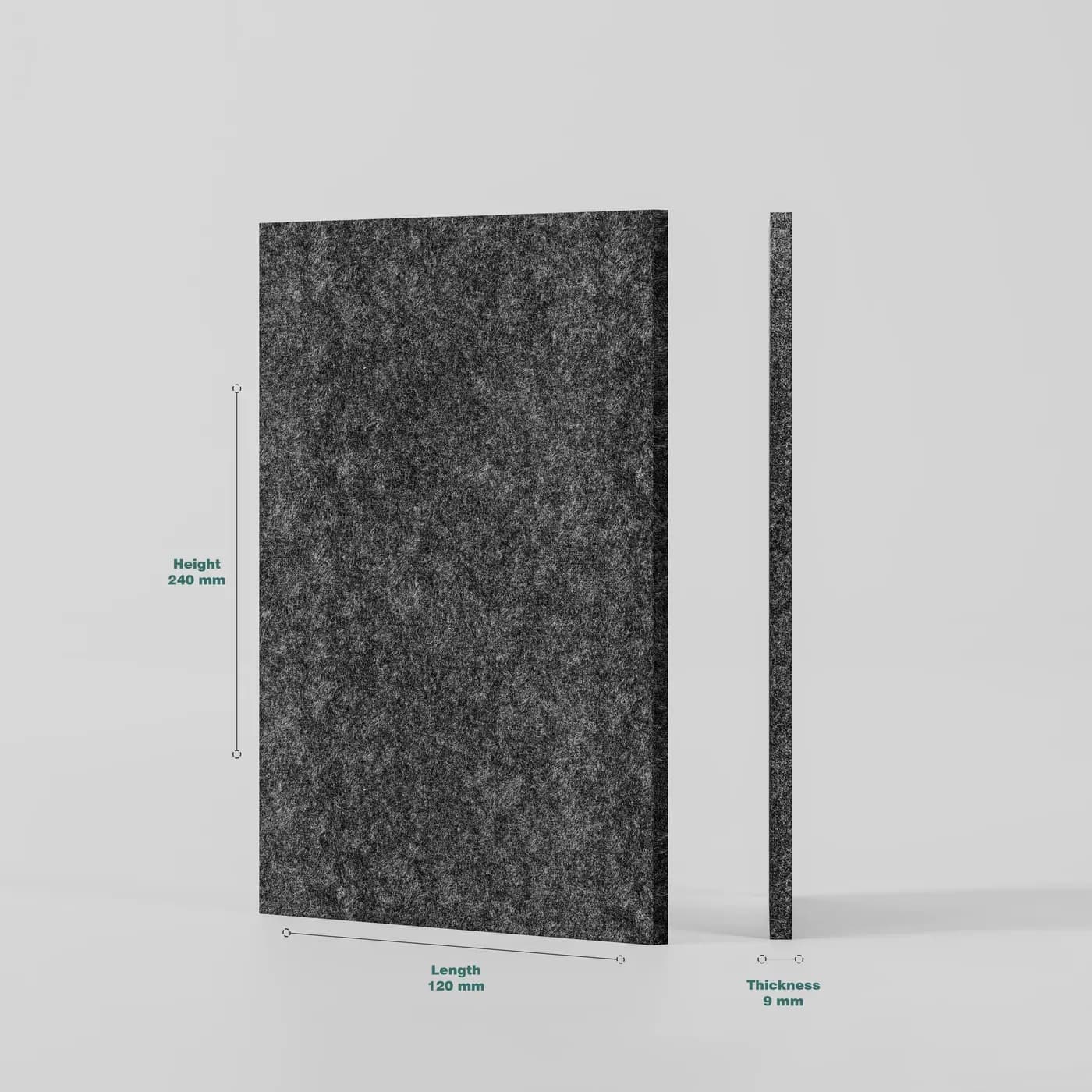 Charcoal PET felt acoustic panel