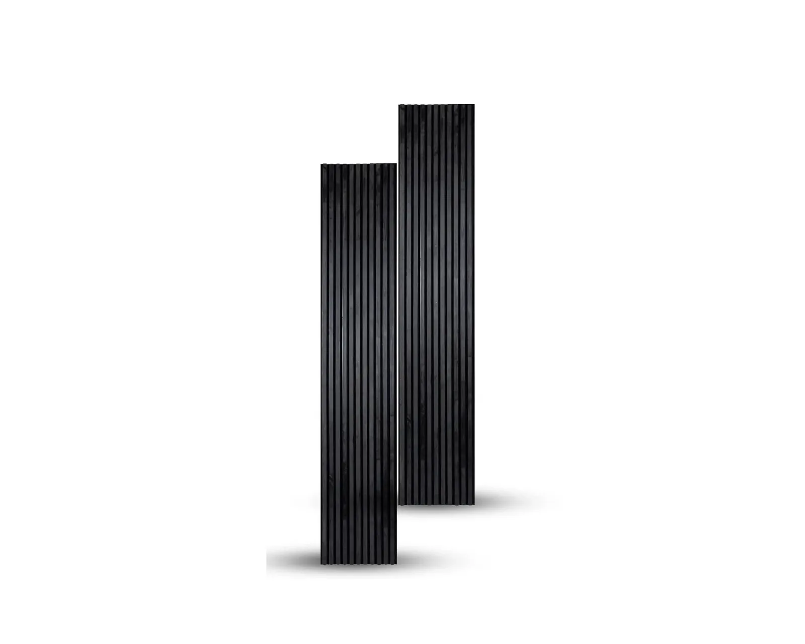 Slat Wall Panel | Wood Long Panels – Black Color – Pack of 2
