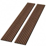 Acoustic Wood Slat Wall Panel - Dark Brown (Walnut) - Image 2