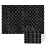 Bent Absorber Acoustic Foam Panels | Charcoal Black | Pack of 24