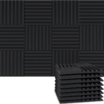 MD Light Plus Acoustic Foam Panels | Charcoal Black | Pack of 48