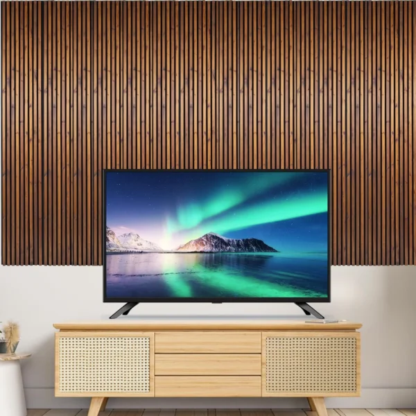 Slat Wall Panel | 3D Wood Long Panels - Light Brown - Pack of 2
